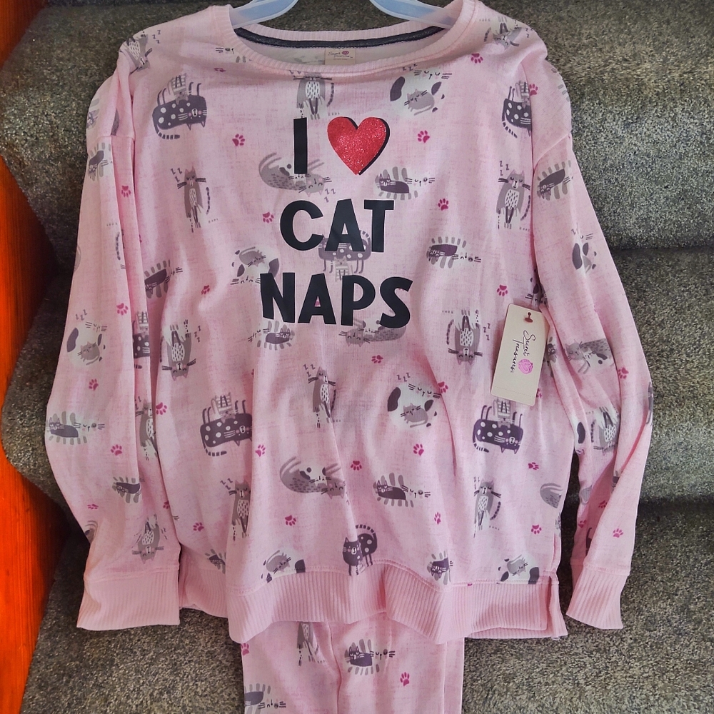 Women Cat pajamas set medium